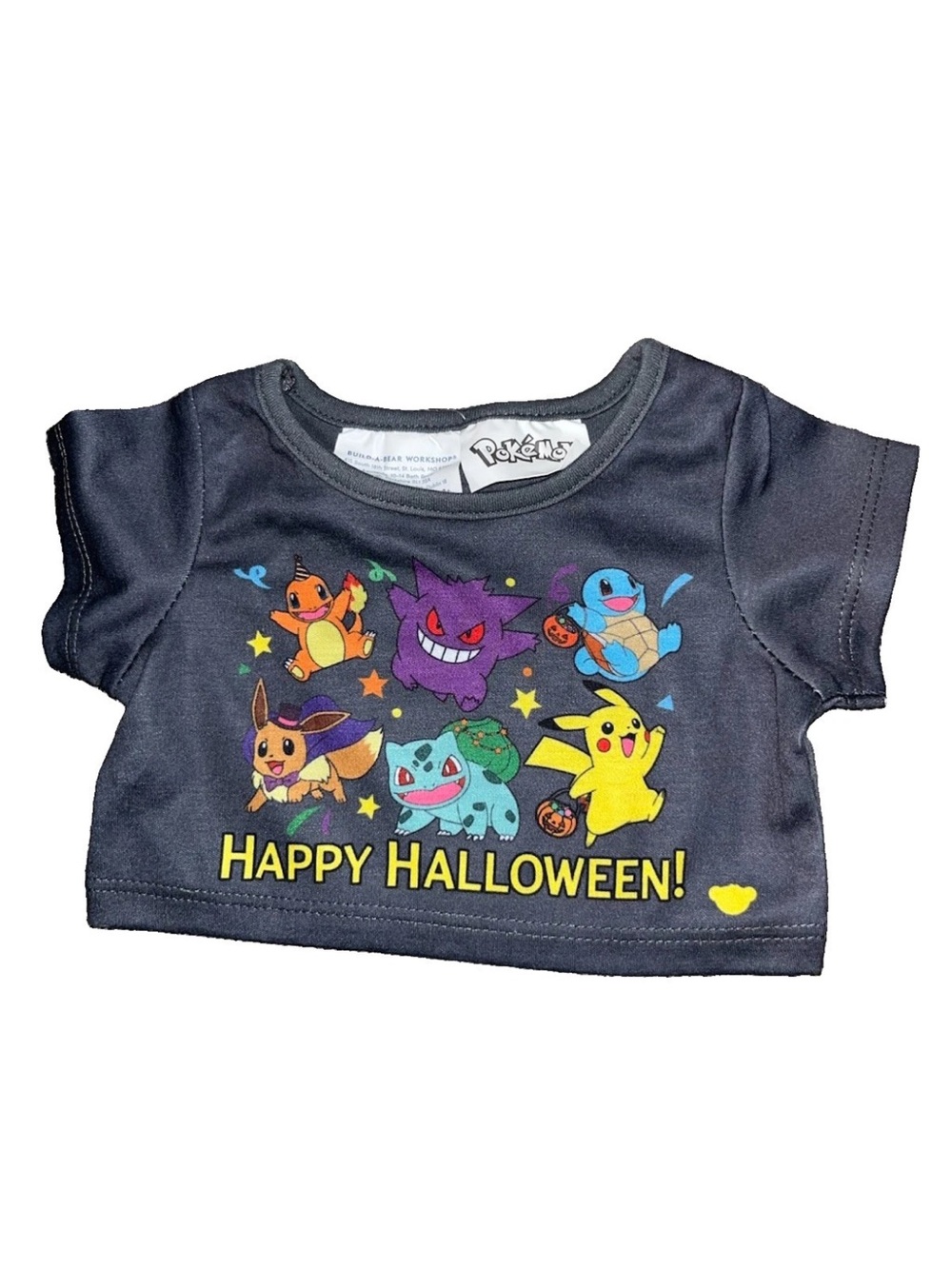 NWOT Build A Bear Workshop 2022 Pokemon Halloween Shirt RARE HTF RETIRED